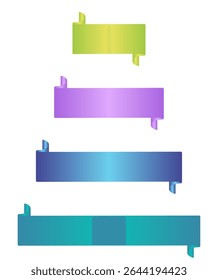 Faixa de faixa de gradiente com design de extremidade ondulada
