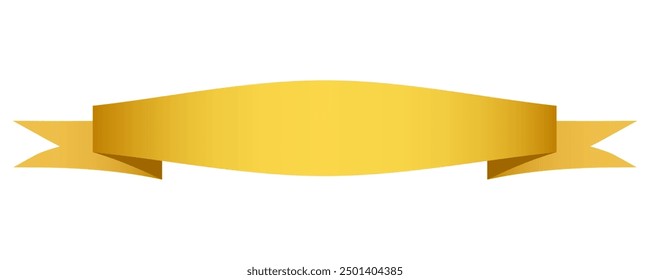 Gradient ribbon gold, ellements illustration