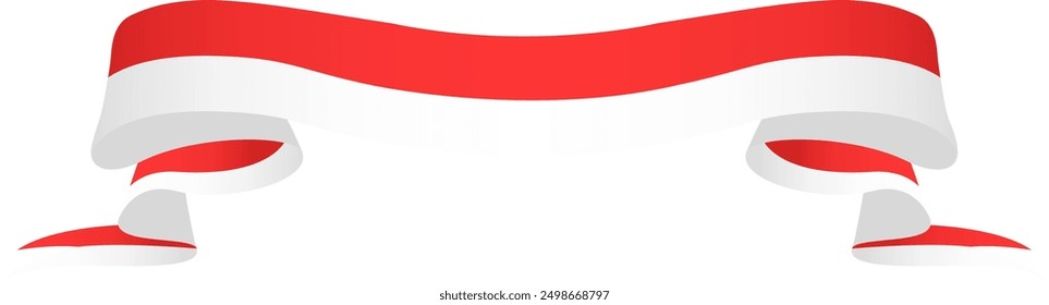 Gradient ribbon indonesia independence day