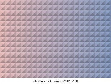 Gradient Rose Quartz and Serenity colored triangle polygon seamless pattern background. Endless texture. Pattern swatches included in file.