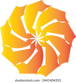 Gradient Rotation Swirl vector pictogram. a flat illustration iconic design.