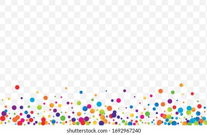Gradient Round Dot Frame. Vector Confetti Background. Golden Glitter Light Pattern. Bright Polka Template. Gold Holiday Card.