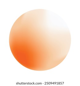 Gradient round geometric shape on white background