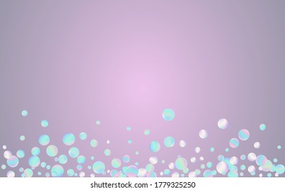 Gradient Round Independence Blue Background. Hologram Celebration Shine Illustration. Flying Texture. Rainbow Christmas Invitation.