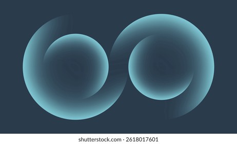 Gradient round shapes. Futuristic abstract background with soft colored spheres for creative graphic design. Vector illustration.	