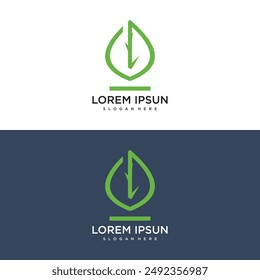 Gradient rounded leaf logo abstract business 