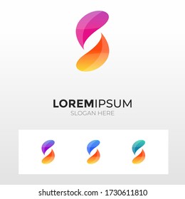 Gradient S Letter logo Template