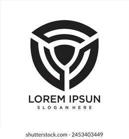 Gradient safety logo template defense shield