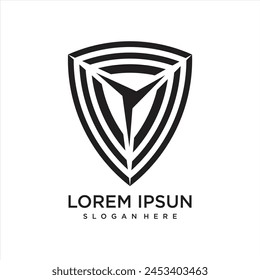 Protección de Plantilla con logotipo de seguridad degradado
