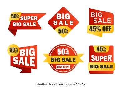 Gradient sale badges collection. design vector