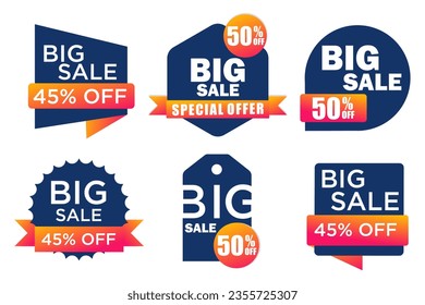 Gradient sale badges collection.big sale,discount template