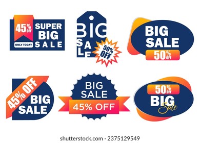 Gradient sale badges collection.design vector