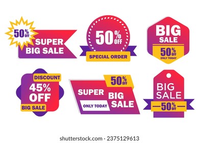 Gradient sale badges collection.design vector