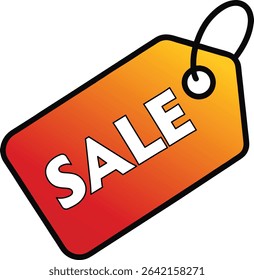 Gradient Sale Tag Label Icon for E-commerce and Promotional Use	
