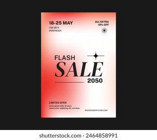 Gradient sale template flyer design