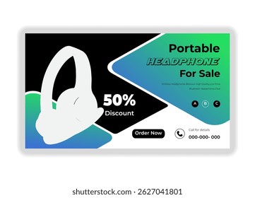 Gradient sales web banner template design