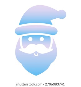 Gradient Santa Claus icon vector illustration for Christmas holiday