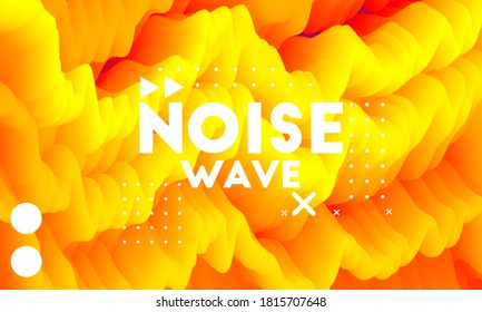 Gradient saturated color wave yellow and blue flowing noise