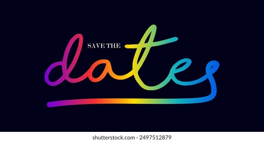 gradient save the date banner. Can be used for business, marketing and advertising