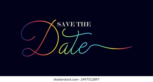 gradient save the date banner. Can be used for business, marketing and advertising