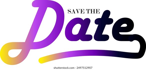 gradient save the date banner. Can be used for business, marketing and advertising