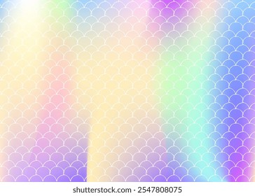 Fondo de escala de degradado con sirena holográfica.