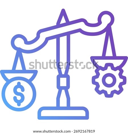 Gradient Scale of Money and Productivity Icon