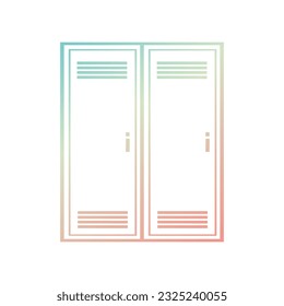 gradient school lockers icon image vector illustration design