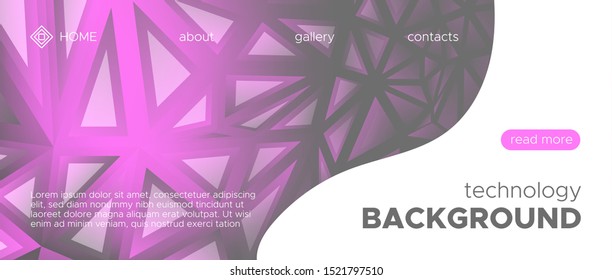 Gradient Science Illustration. Gray Technology Wallpaper. Business Landing Page. Digital Triangle Banner. Science Geometric. Pink Technology Background. Gradient Landing Page. Science Presentation.