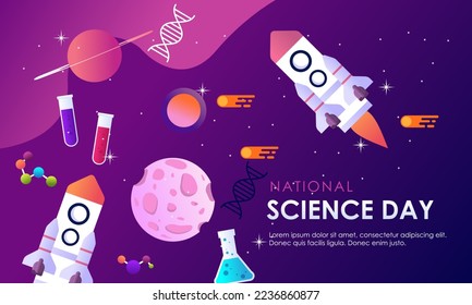 Gradient science twitch background design template