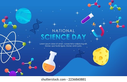 Plantilla de diseño de fondo de trama de ciencia de degradado
