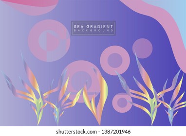 Gradient sea fluid background images, vector illustration
