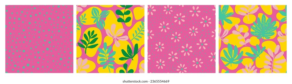 Gradient Seamless Abstract Branch Artwork Design. Vivid Seamless Fashion Spring Watercolor, Seamless Background. Vibrant Endless Elegant Blossom Leaves Collection. 