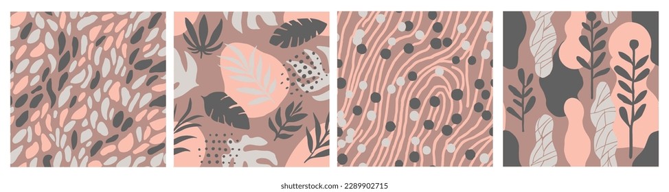 Gradient Seamless Classic Isolated Shape Print. Vibrant Repetitive Creative Simple Ornament, Seamless Art. Orange Endless Nature Palm Decor Background. 