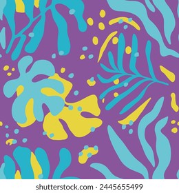 Gradient Seamless Classic Vintage Watercolor Vector. Blue Seamless Contemporary Garden Fabrics, Seamless Texture. Yellow Continuous Doodle Beauty Scribble Backdrop. 