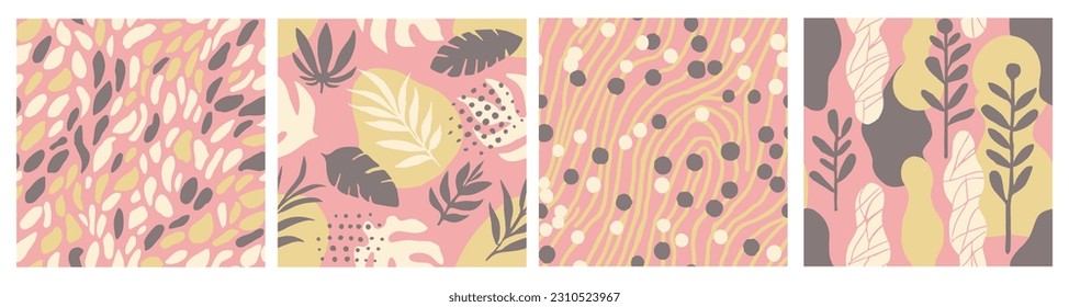 Gradient Seamless Color Fresh Leaves Backdrop. Vivid Repeated Decoration Branch Ornament, Seamless Design. Black Seamless Elegant Foliage Watercolor Art. 