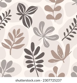 Gradient Seamless Color Tree Lines Design. Vibrant Seamless Nature Artistic Textile, Seamless Print. Blue Repeated Classic Retro Ornament Background. 