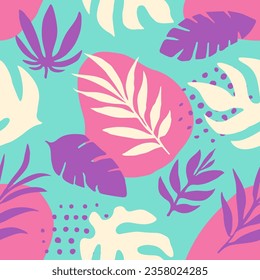 Gradient Seamless Contemporary Artistic Element Wallpaper. Black Seamless Classic Tree Illustration, Seamless Art. Pink Endless Decoration Foliage Watercolor Texture. 