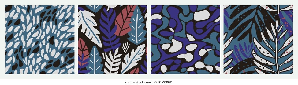 Gradient Seamless Creative Vintage Illustration Collection. Vibrant Endless Contemporary Fresh Surface, Seamless Art. Pastel Seamless Color Garden Artwork Design. 