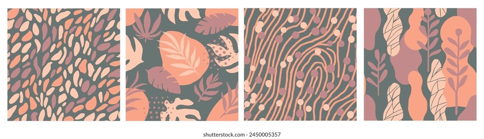Decoración Inconsútil Del Gradiente Arte Moderno De La Superficie. Ilustración Simple Repetitiva Del Verano De La Luz, Fondo Inconsútil. Vector de ilustración de árbol creativo continuo oscuro. 