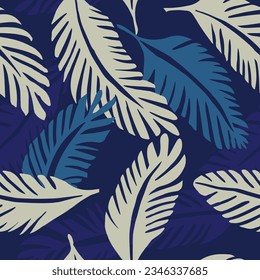 Vector De Tejidos De Flora De Doodle Sin Perforación Gradiente. Superficie Artística Elegante Y Sin Precedentes, Arte Sin Precedentes. Naturaleza Repetitiva Brillante Textura Fresca De Quill. 