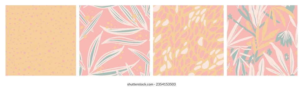 Gradiente Textura De Tejidos De Flor Elegante Y Sin Margen. Brillante Y Continuo Diseño De Moda Decorativo, Impresión Sin Margen. Patrón de superficie de la jungla natural sin fin claro. 