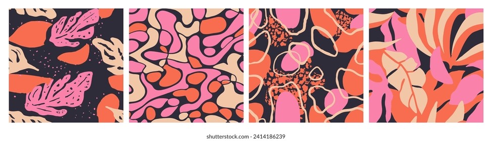 Gradient Seamless Elegant Graphic Textile Backdrop. Bright Repeated Doodle Palm Watercolor, Seamless Set. Green Endless Abstract Spring Artwork Vector. 