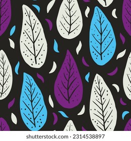 Gradient Seamless Nature Garden Textile Muster. rosafarbene, zeitgenössische Pflanzenvorlage, Nahtloses Design. violettes, elegantes Dschungelelement-Tapete. 