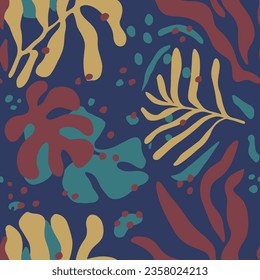 Gradient Seamless Summer Organic Template Art. Pastel Endless Nature Bloom Lines, Seamless Texture. Colorful Repetitive Fashion Spring Element Vector. 