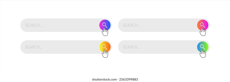 Gradient search engine template set.