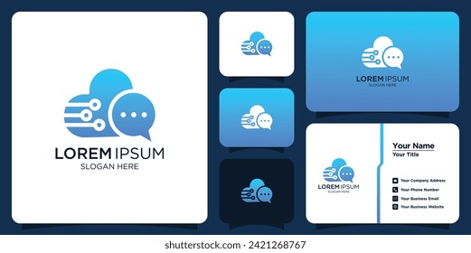 gradient security logo template collection and business cards
