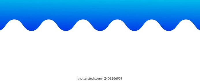Gradient separator header, modern divider shape,2 wave border
