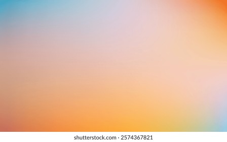 Gradient of Serene Blues Fading into Warm Sunset Hues, A Smooth Transition of Color for a Calming Abstract Background