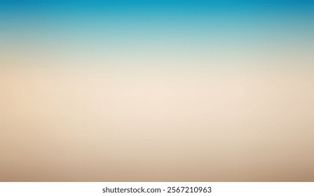 Gradient of Serenity, A gentle transition from cool azure to warm beige, a smooth and calming background ideal for a minimalist design or a soft digital canvas,